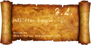 Höfler Laura névjegykártya